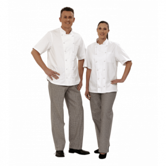 Damen-Kochjacke, kurzarm